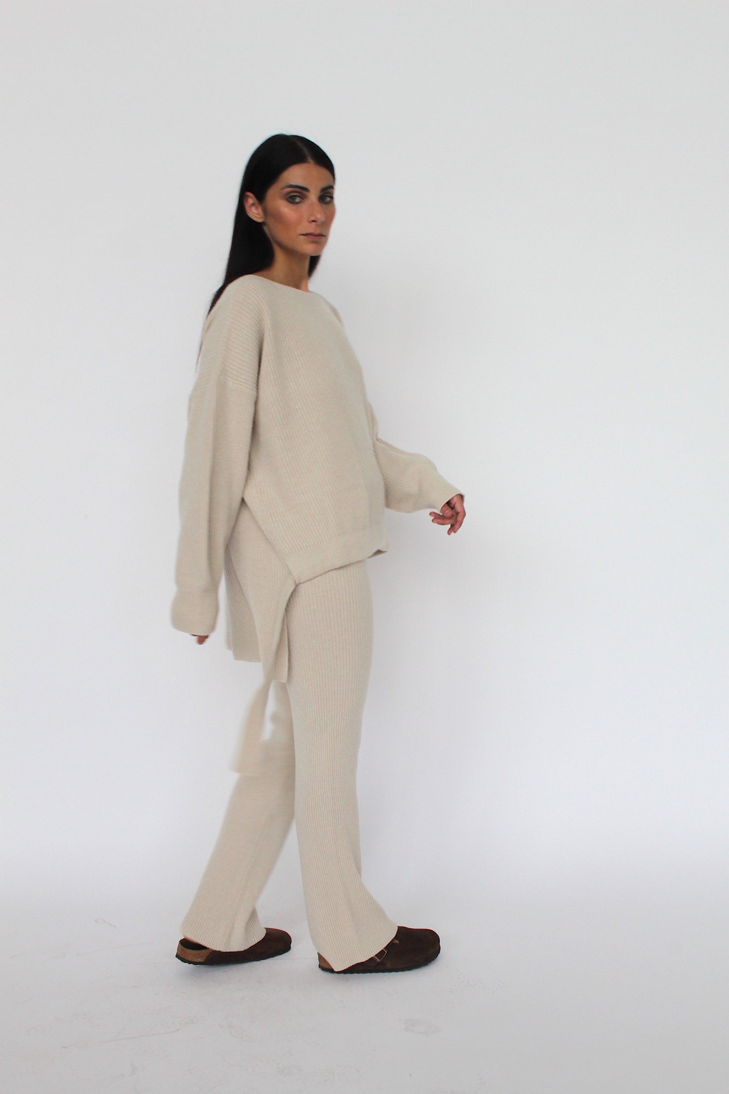 Angela Cashmere-Blend Knit Trousers
